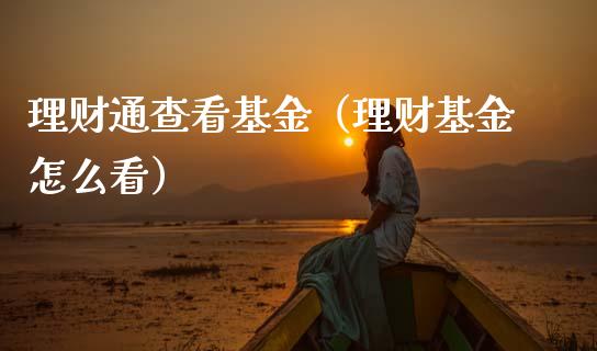 理财通查看基金（理财基金怎么看）_https://www.kuaijiepai.net_投资理财_第1张