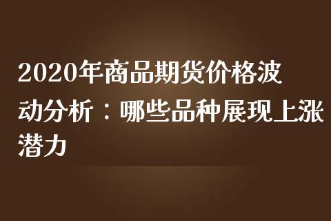 2020年商品期货价格波动分析：哪些品种展现上涨潜力_https://www.kuaijiepai.net_国际股建_第1张