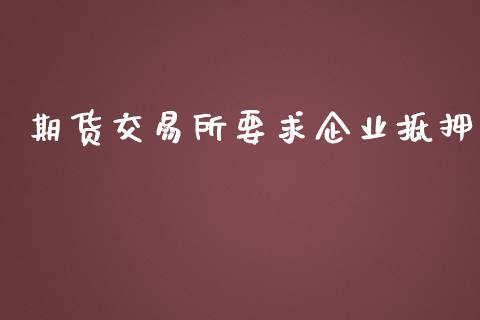期货交易所要求企业抵押_https://www.kuaijiepai.net_投资理财_第1张
