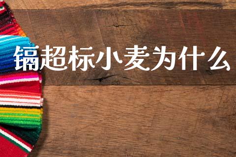 镉超标小麦为什么_https://www.kuaijiepai.net_新股新闻_第1张