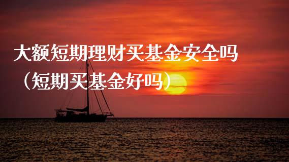 大额短期理财买基金安全吗（短期买基金好吗）_https://www.kuaijiepai.net_投资理财_第1张