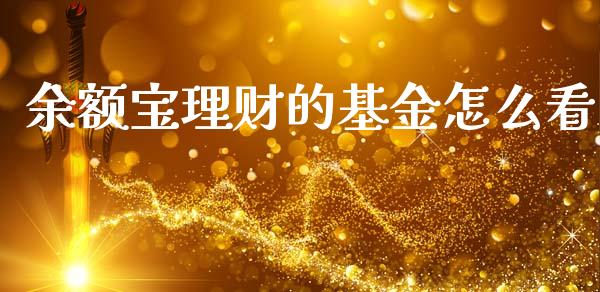 余额宝理财的基金怎么看_https://www.kuaijiepai.net_期货理财_第1张