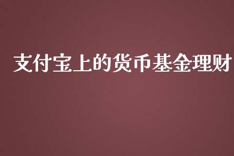 支付宝上的货币基金理财_https://www.kuaijiepai.net_期货理财_第1张