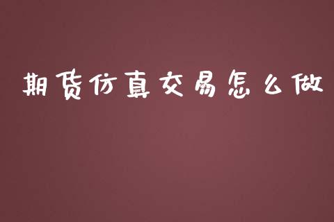 期货仿真交易怎么做_https://www.kuaijiepai.net_期货资讯_第1张