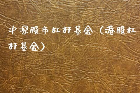 沪深股市杠杆基金（港股杠杆基金）_https://www.kuaijiepai.net_投资理财_第1张