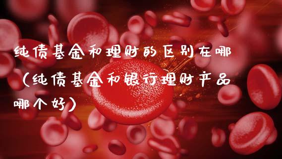 纯债基金和理财的区别在哪（纯债基金和银行理财产品哪个好）_https://www.kuaijiepai.net_期货理财_第1张