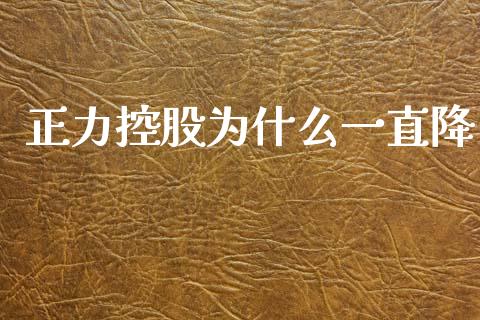 正力控股为什么一直降_https://www.kuaijiepai.net_股票理论_第1张
