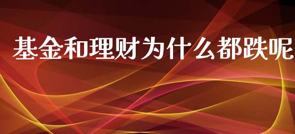 基金和理财为什么都跌呢_https://www.kuaijiepai.net_投资理财_第1张