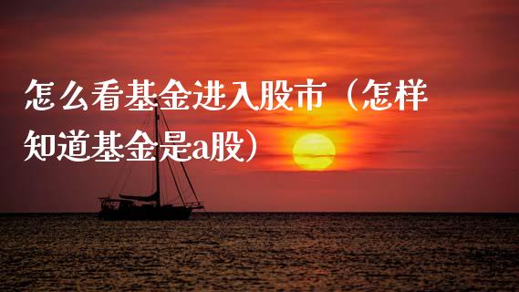 怎么看基金进入股市（怎样知道基金是a股）_https://www.kuaijiepai.net_期货理财_第1张