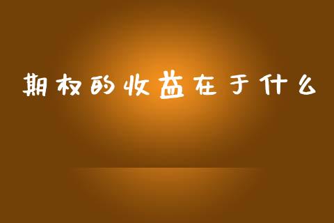 期权的收益在于什么_https://www.kuaijiepai.net_新股新闻_第1张