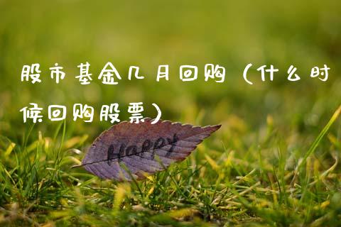股市基金几月回购（什么时候回购股票）_https://www.kuaijiepai.net_期货理财_第1张