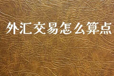 外汇交易怎么算点_https://www.kuaijiepai.net_新股新闻_第1张