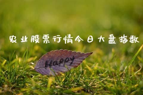农业股票行情今日大盘指数_https://www.kuaijiepai.net_股票理论_第1张