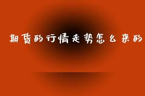 期货的行情走势怎么来的_https://www.kuaijiepai.net_国际期货_第1张