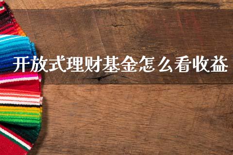 开放式理财基金怎么看收益_https://www.kuaijiepai.net_期货理财_第1张