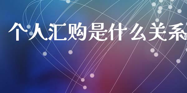 个人汇购是什么关系_https://www.kuaijiepai.net_国际股建_第1张