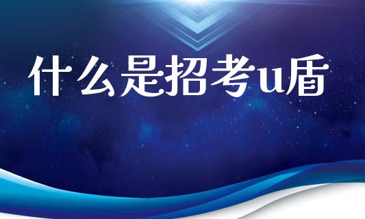 什么是招考u盾_https://www.kuaijiepai.net_股票理论_第1张