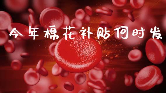 今年棉花补贴何时发_https://www.kuaijiepai.net_国际期货_第1张