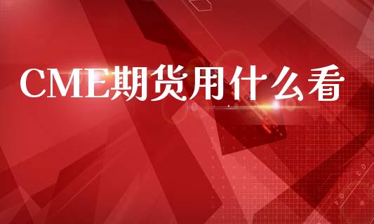 CME期货用什么看_https://www.kuaijiepai.net_国际期货_第1张