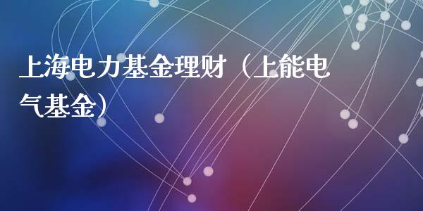 上海电力基金理财（上能电气基金）_https://www.kuaijiepai.net_投资理财_第1张