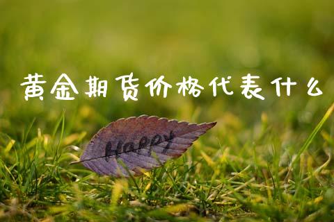 黄金期货价格代表什么_https://www.kuaijiepai.net_期货资讯_第1张