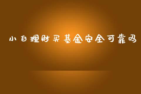 小白理财买基金安全可靠吗_https://www.kuaijiepai.net_期货理财_第1张