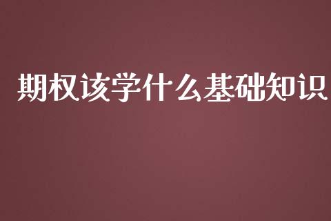 期权该学什么基础知识_https://www.kuaijiepai.net_国际期货_第1张