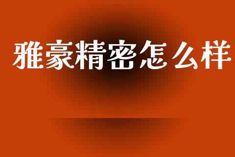 雅豪精密怎么样_https://www.kuaijiepai.net_投资理财_第1张