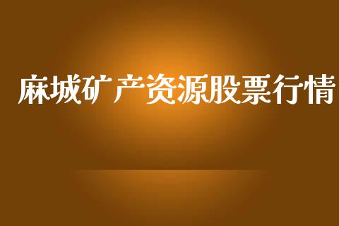 麻城矿产资源股票行情_https://www.kuaijiepai.net_股票理论_第1张