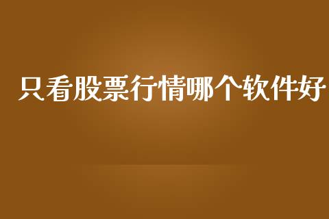 只看股票行情哪个软件好_https://www.kuaijiepai.net_新股新闻_第1张