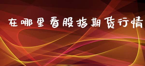 在哪里看股指期货行情_https://www.kuaijiepai.net_国际期货_第1张