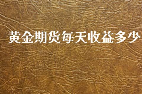黄金期货每天收益多少_https://www.kuaijiepai.net_期货资讯_第1张