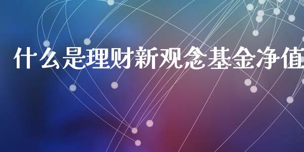 什么是理财新观念基金净值_https://www.kuaijiepai.net_期货理财_第1张