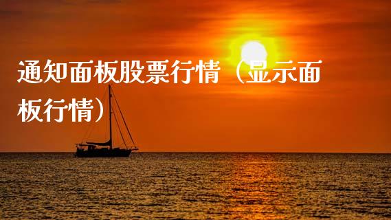通知面板股票行情（显示面板行情）_https://www.kuaijiepai.net_股票理论_第1张