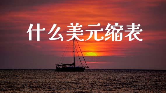 什么美元缩表_https://www.kuaijiepai.net_期货理财_第1张