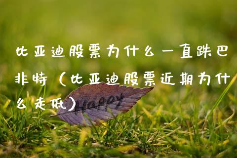 比亚迪股票为什么一直跌巴非特（比亚迪股票近期为什么走低）_https://www.kuaijiepai.net_新股新闻_第1张
