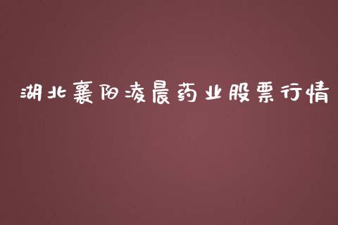 湖北襄阳凌晨药业股票行情_https://www.kuaijiepai.net_国际股建_第1张