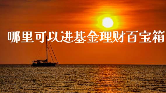 哪里可以进基金理财百宝箱_https://www.kuaijiepai.net_投资理财_第1张