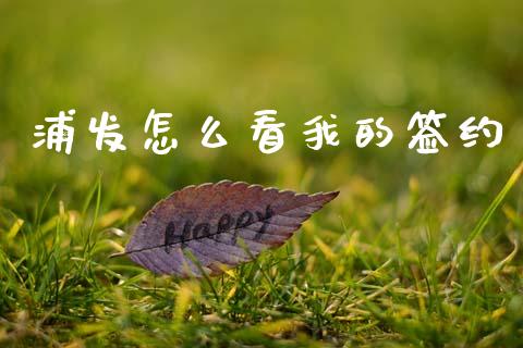 浦发怎么看我的签约_https://www.kuaijiepai.net_股票理论_第1张