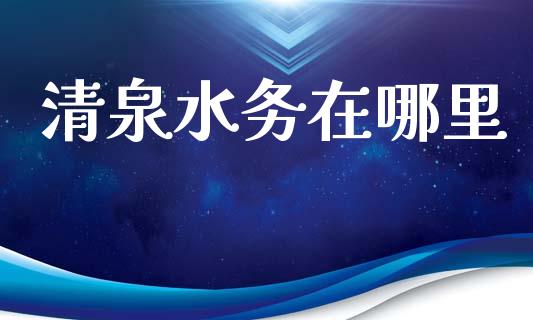清泉水务在哪里_https://www.kuaijiepai.net_国际期货_第1张