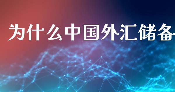 为什么中国外汇储备_https://www.kuaijiepai.net_期货资讯_第1张