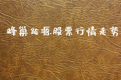 蜂巢能源股票行情走势_https://www.kuaijiepai.net_新股新闻_第1张