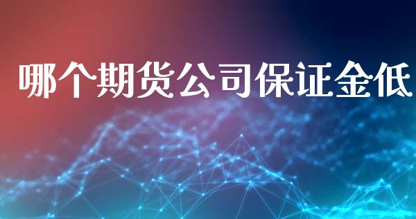 哪个期货公司保证金低_https://www.kuaijiepai.net_期货在线_第1张