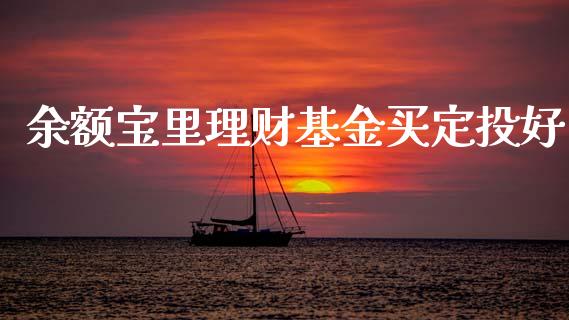 余额宝里理财基金买定投好_https://www.kuaijiepai.net_期货理财_第1张