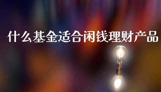 什么基金适合闲钱理财产品_https://www.kuaijiepai.net_期货理财_第1张