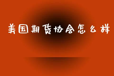 美国期货协会怎么样_https://www.kuaijiepai.net_投资理财_第1张