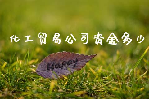 化工贸易公司资金多少_https://www.kuaijiepai.net_期货资讯_第1张