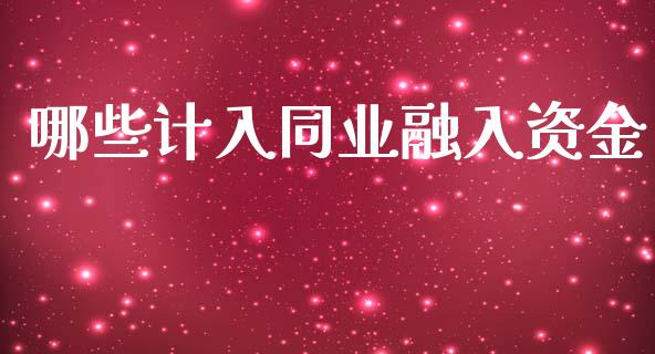 哪些计入同业融入资金_https://www.kuaijiepai.net_股票理论_第1张