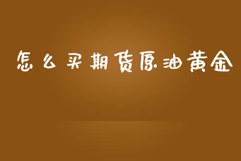 怎么买期货原油黄金_https://www.kuaijiepai.net_期货资讯_第1张