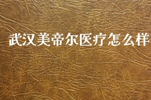 武汉美帝尔医疗怎么样_https://www.kuaijiepai.net_期货理财_第1张